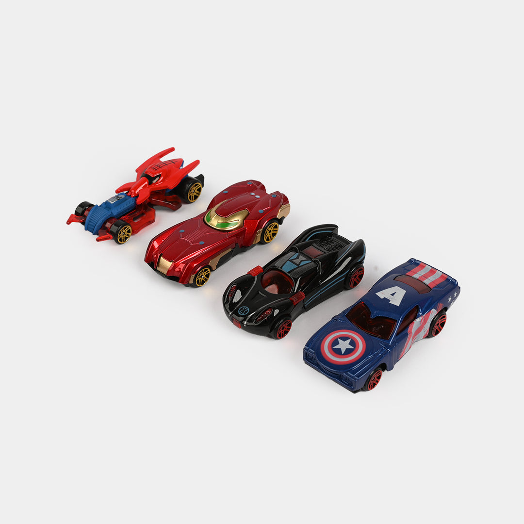 Superhero-Themed Alloy Car 4-Pack