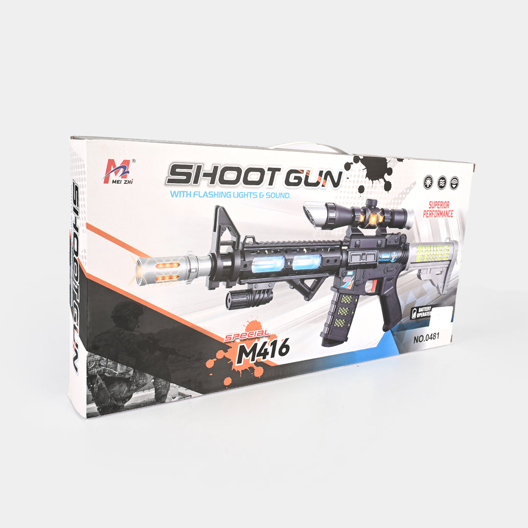 Battery-Operated Light & Sound Toy Gun