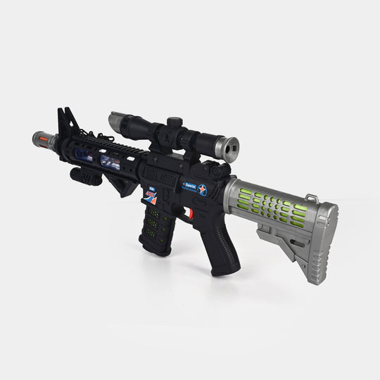 Battery-Operated Light & Sound Toy Gun