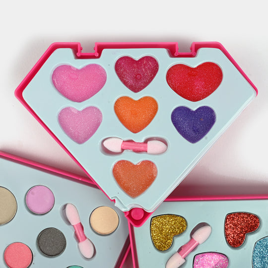 3-Tier Diamond Heart Makeup Play Set