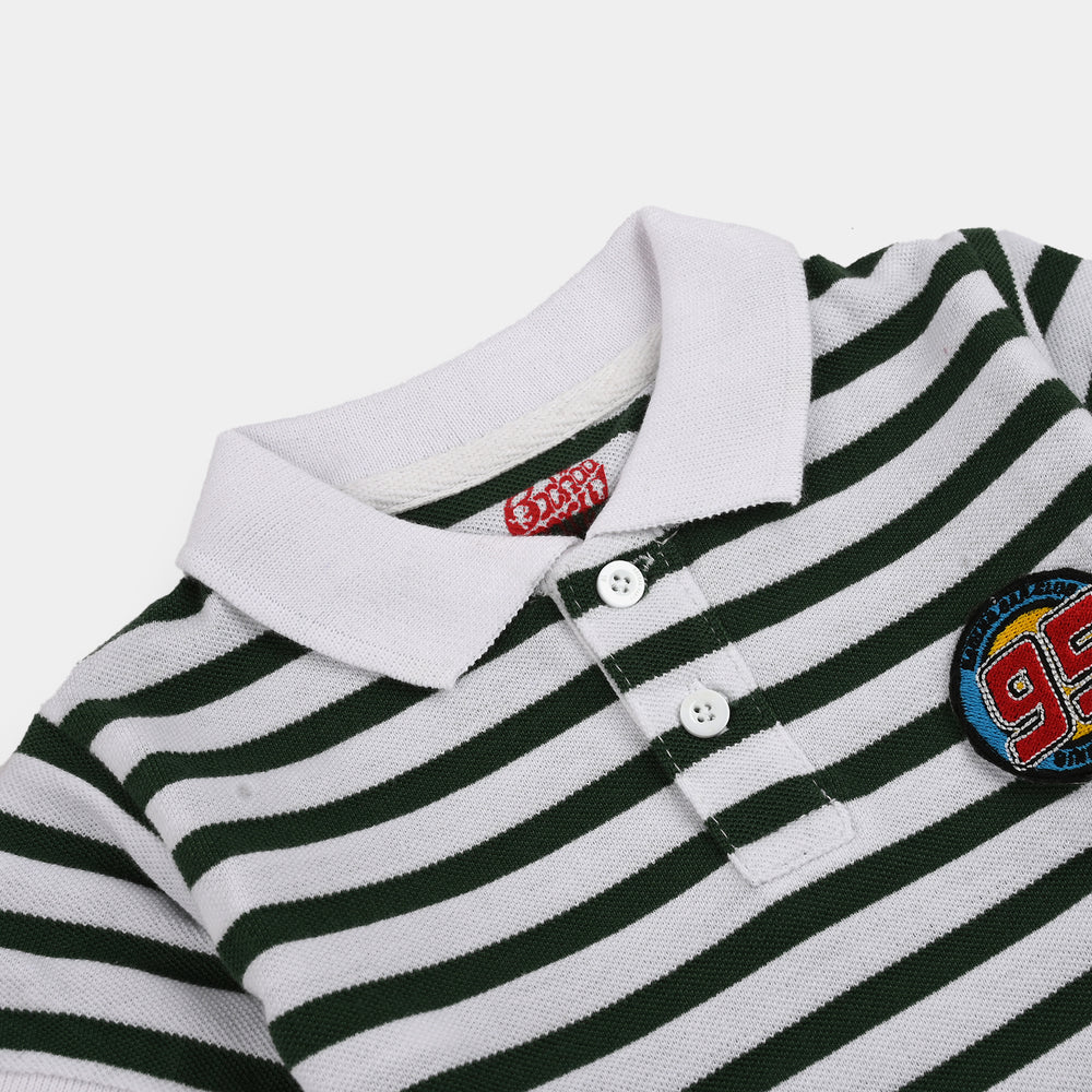 Infant Boys Cotton PK Polo T-Shirt (95) - White