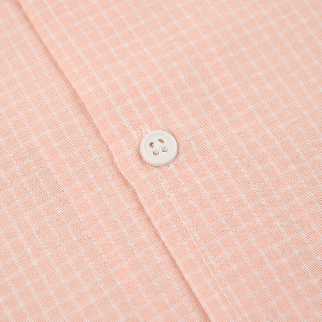 Boys Yarn Dyed Casual Shirt (Palm Tree) - Pink