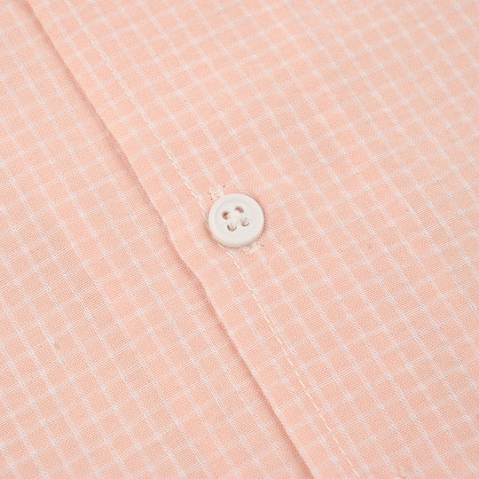 Boys Yarn Dyed Casual Shirt (Palm Tree) - Pink