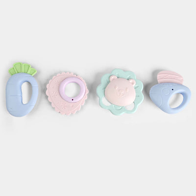 Baby Rattle Teether Pouch 4Pcs