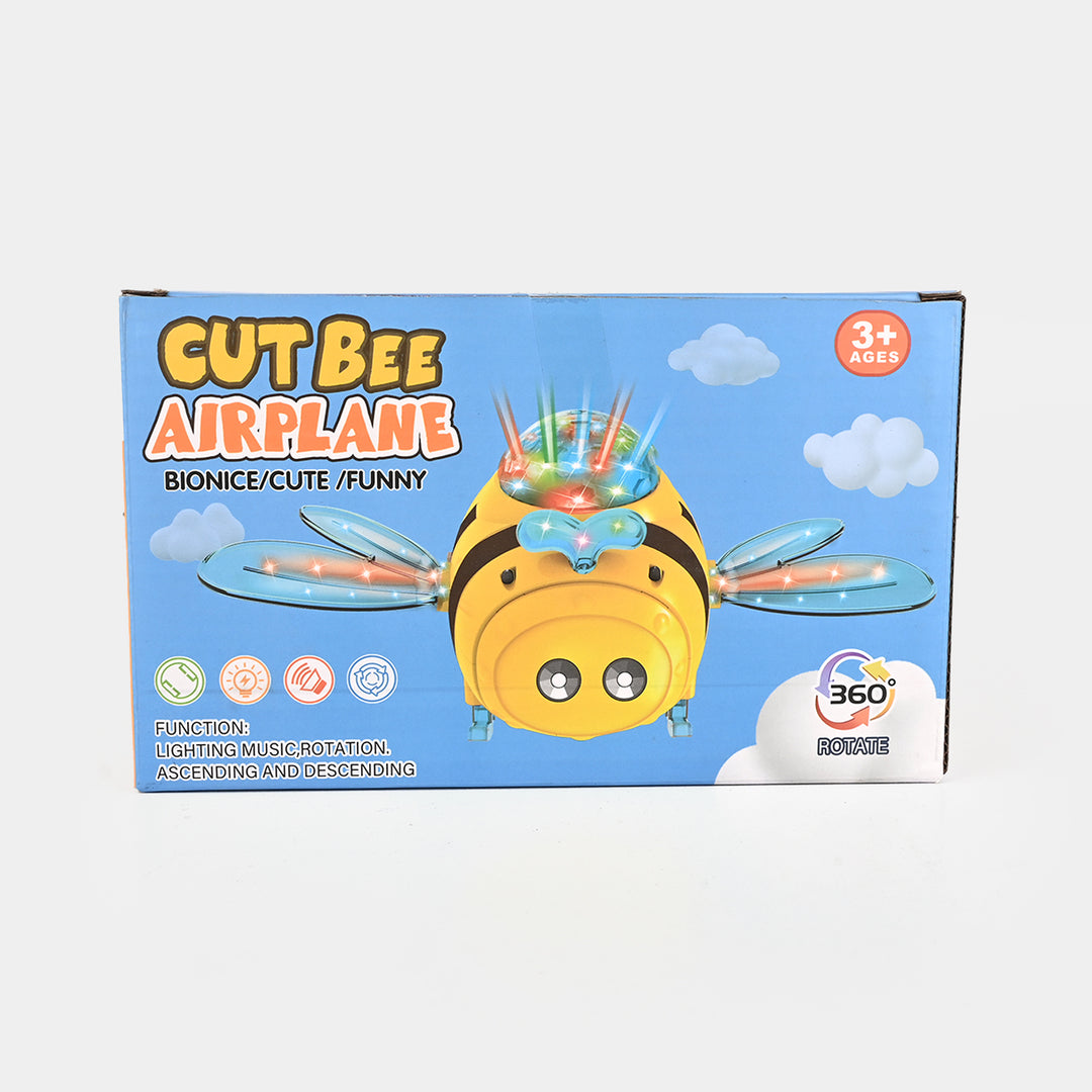 Cute Bee Airplane Universal Toy with Lights & Sound