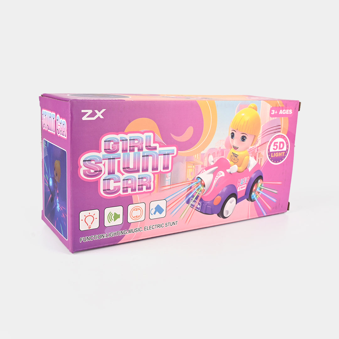 Interactive Battery-Operated Toy Car with Doll