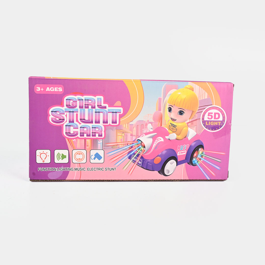 Interactive Battery-Operated Toy Car with Doll