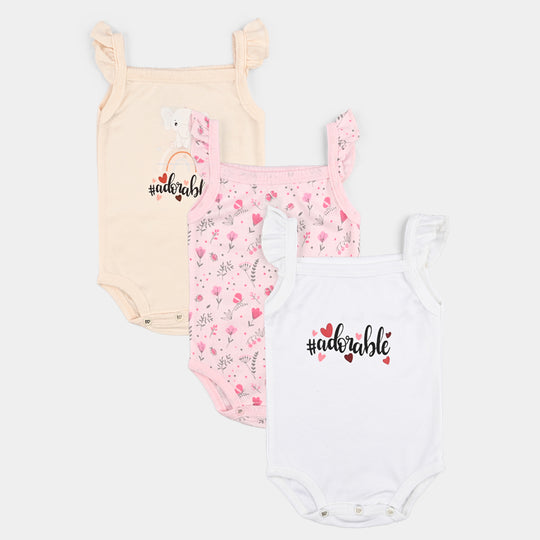 Pack OF 3 Infant Girls Frill Sando Set