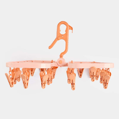 Baby Foldable Cloth Hanger 28PCs | Peach