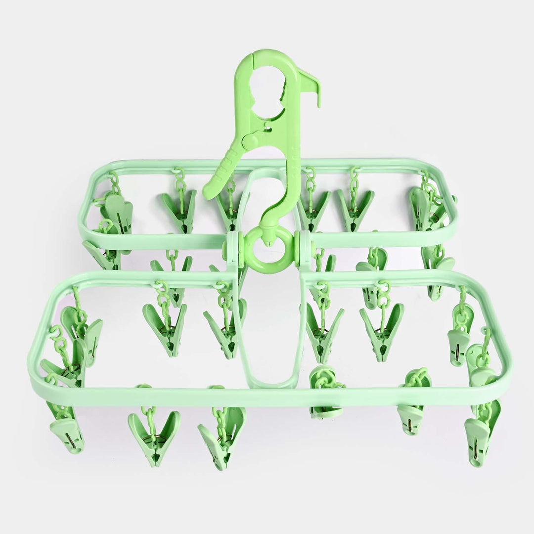 Baby Foldable Cloth Hanger 28PCs | Green