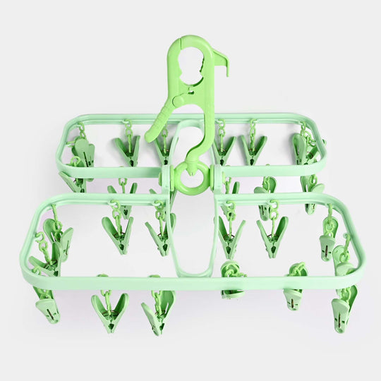 Baby Foldable Cloth Hanger 28PCs | Green