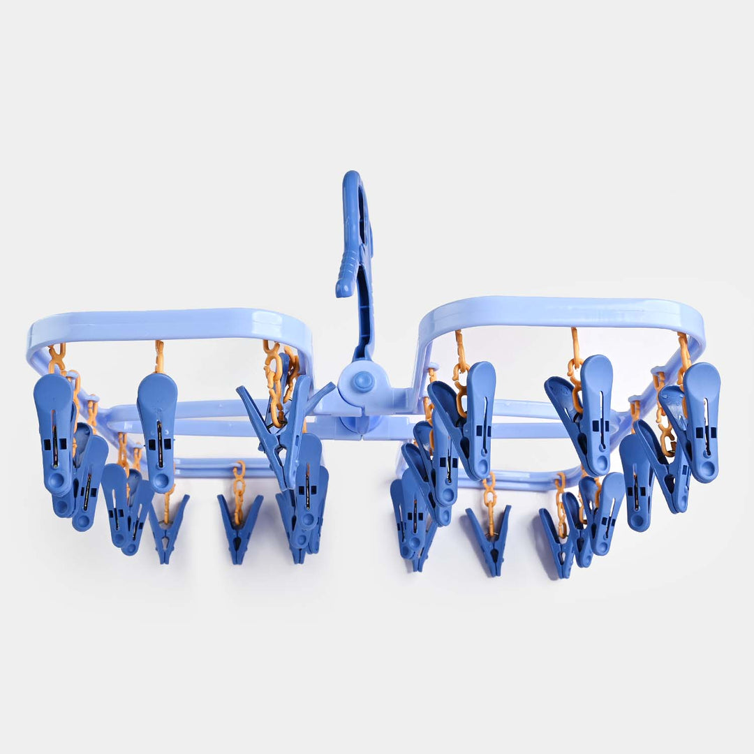 Baby Foldable Cloth Hanger 28PCs | Blue