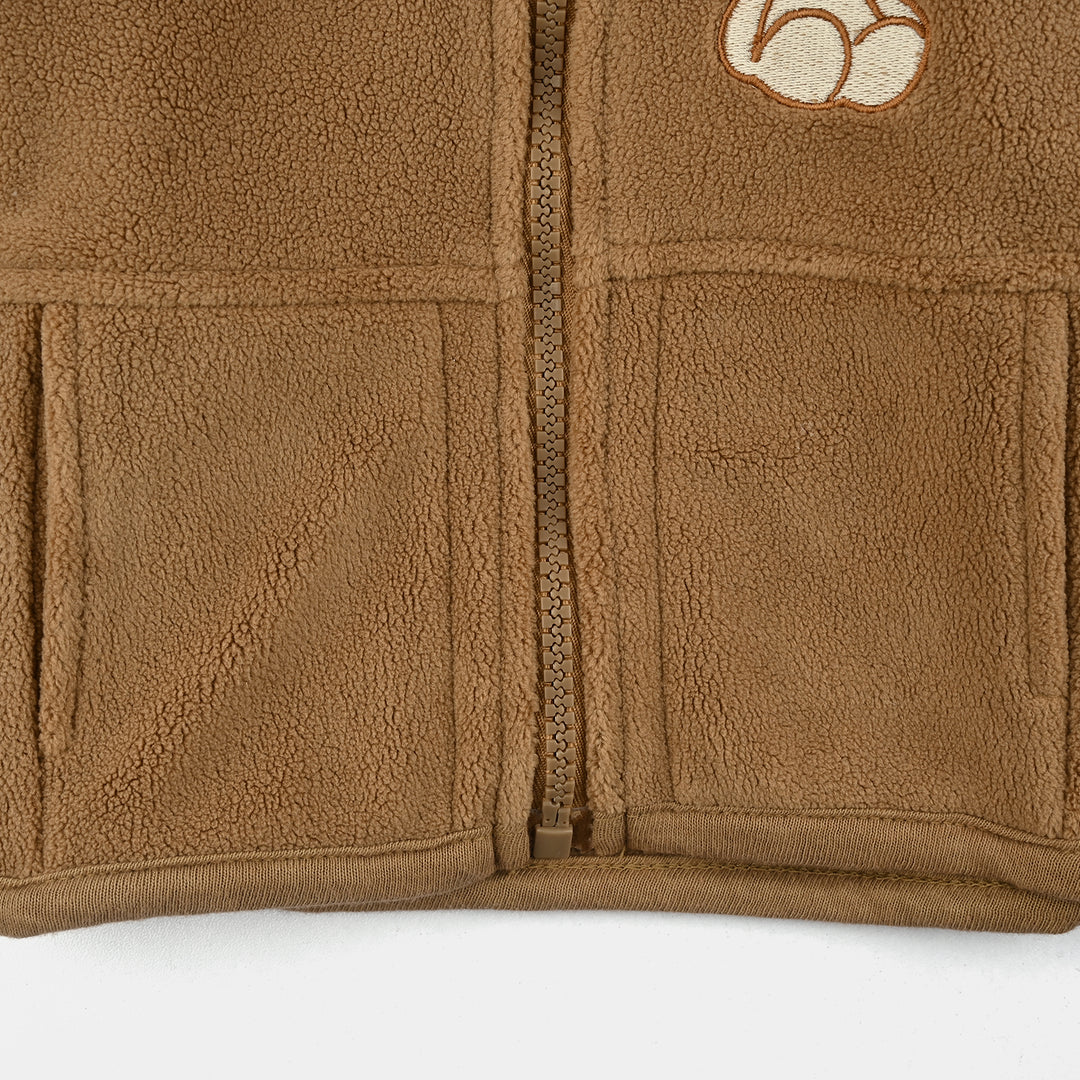 Infant Boys Fleece Jacket Bear - Brown