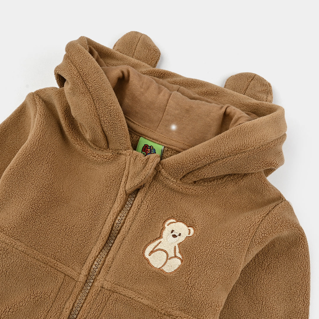 Infant Boys Fleece Jacket Bear - Brown