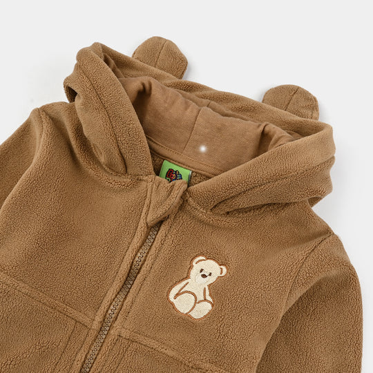Infant Boys Fleece Jacket Bear - Brown