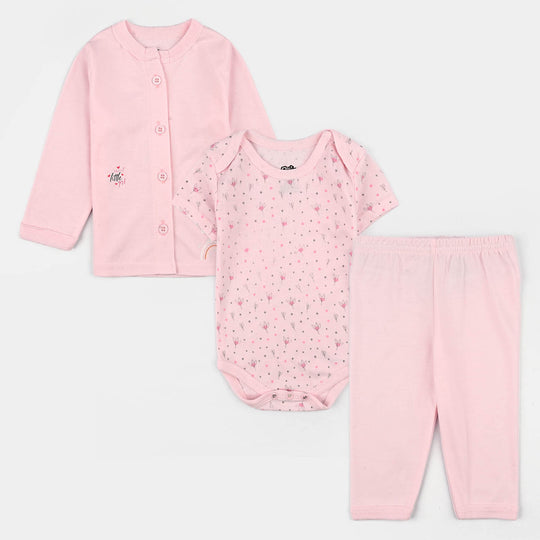 Infant Unisex Cotton 3Pcs Suit Set