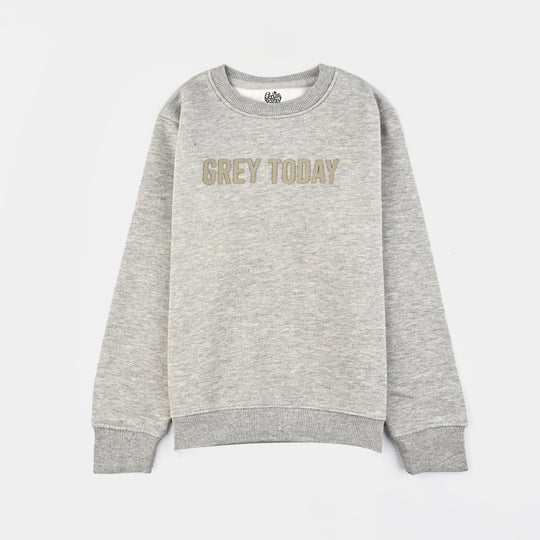 Boys Fleece Sweatshirt Grey Today