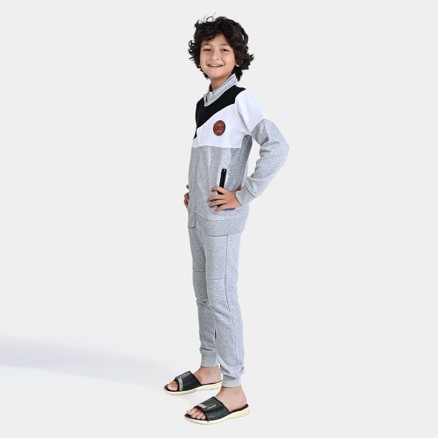 Boys Fleece 2 Piece Suit Knicks-Heather Grey