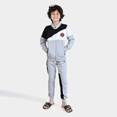 Boys Fleece 2 Piece Suit Knicks-Heather Grey