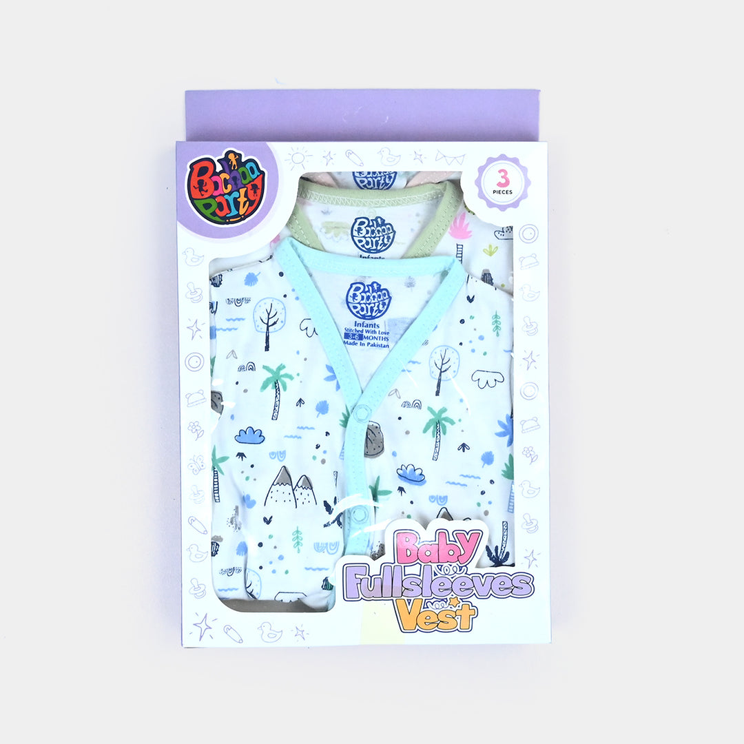 BP Full Sleeves Vest Pack Of 3 - White