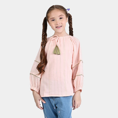 Girls Cotton Casual Top Phloxes-Pink