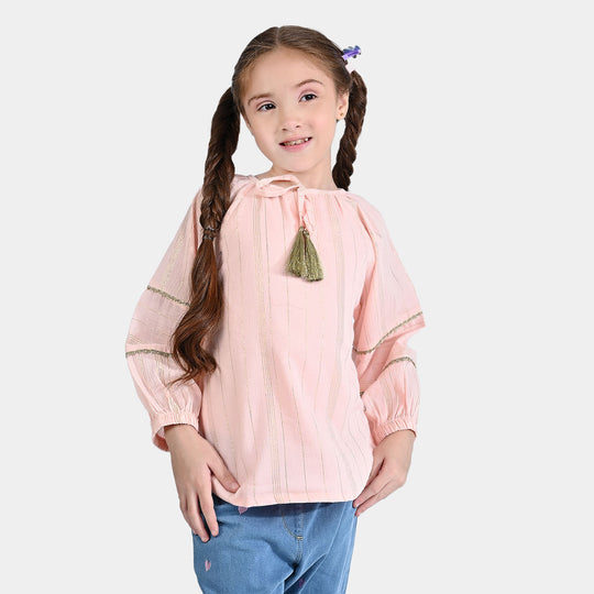 Girls Cotton Casual Top Phloxes-Pink