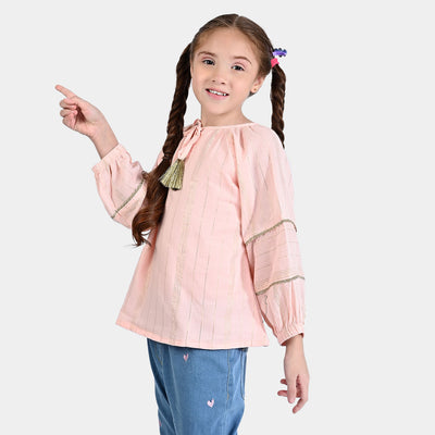 Girls Cotton Casual Top Phloxes-Pink