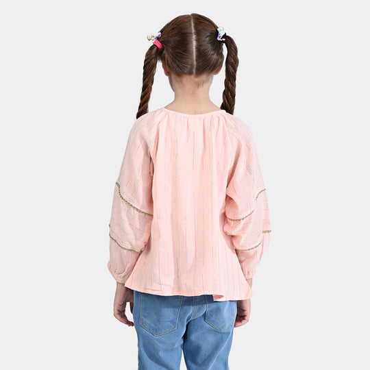 Girls Cotton Casual Top Phloxes-Pink