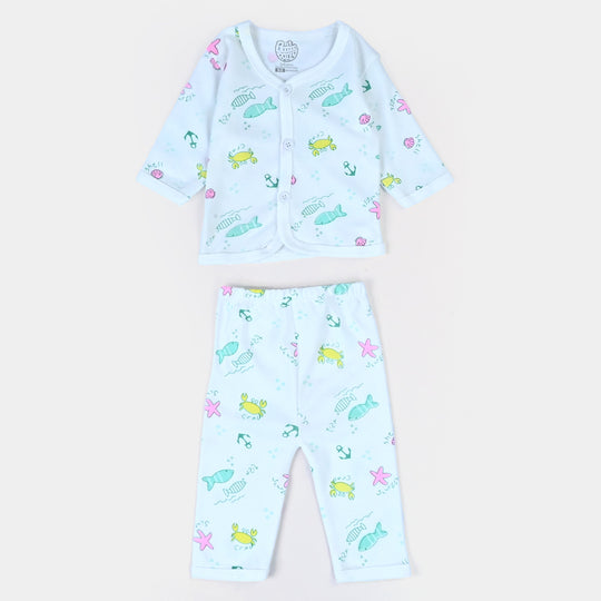 Baby Winter Suit Fish Green 4PCs | 0-3M