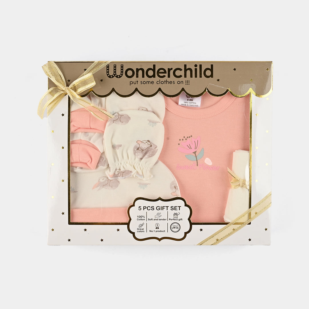 Infant Girls Cotton Gift Set | 5Pcs