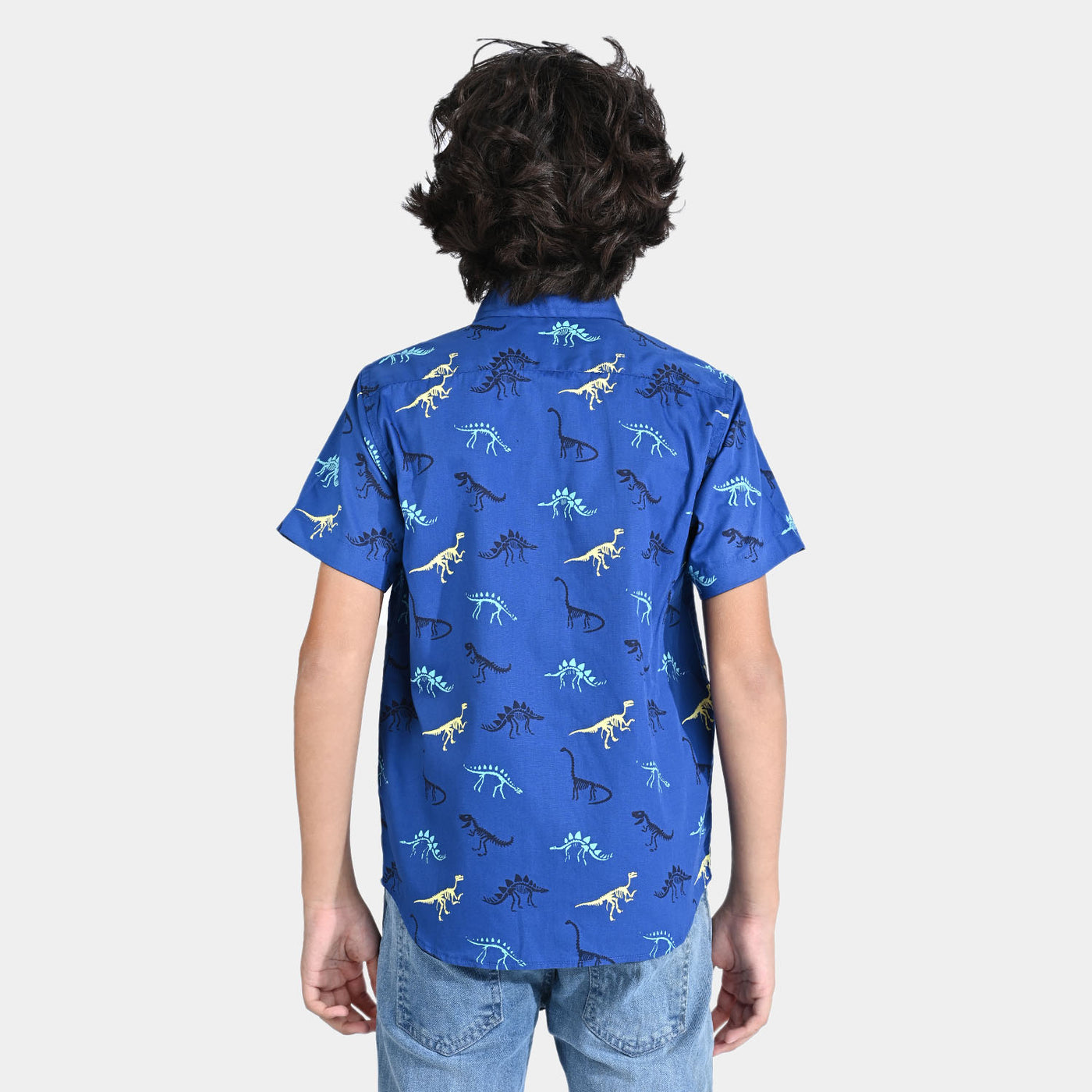 Boys Cotton Poplin Casual Shirt H/s-Blue