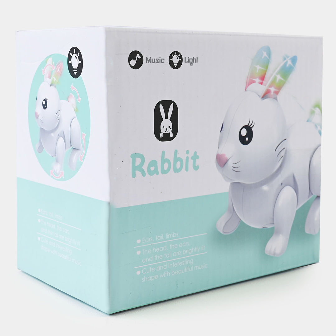 Rabbit Music/Lighting Toy For Kids - White