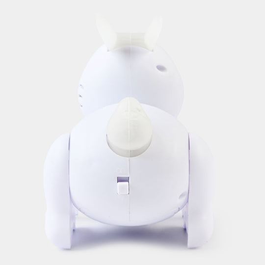 Rabbit Music/Lighting Toy For Kids - White