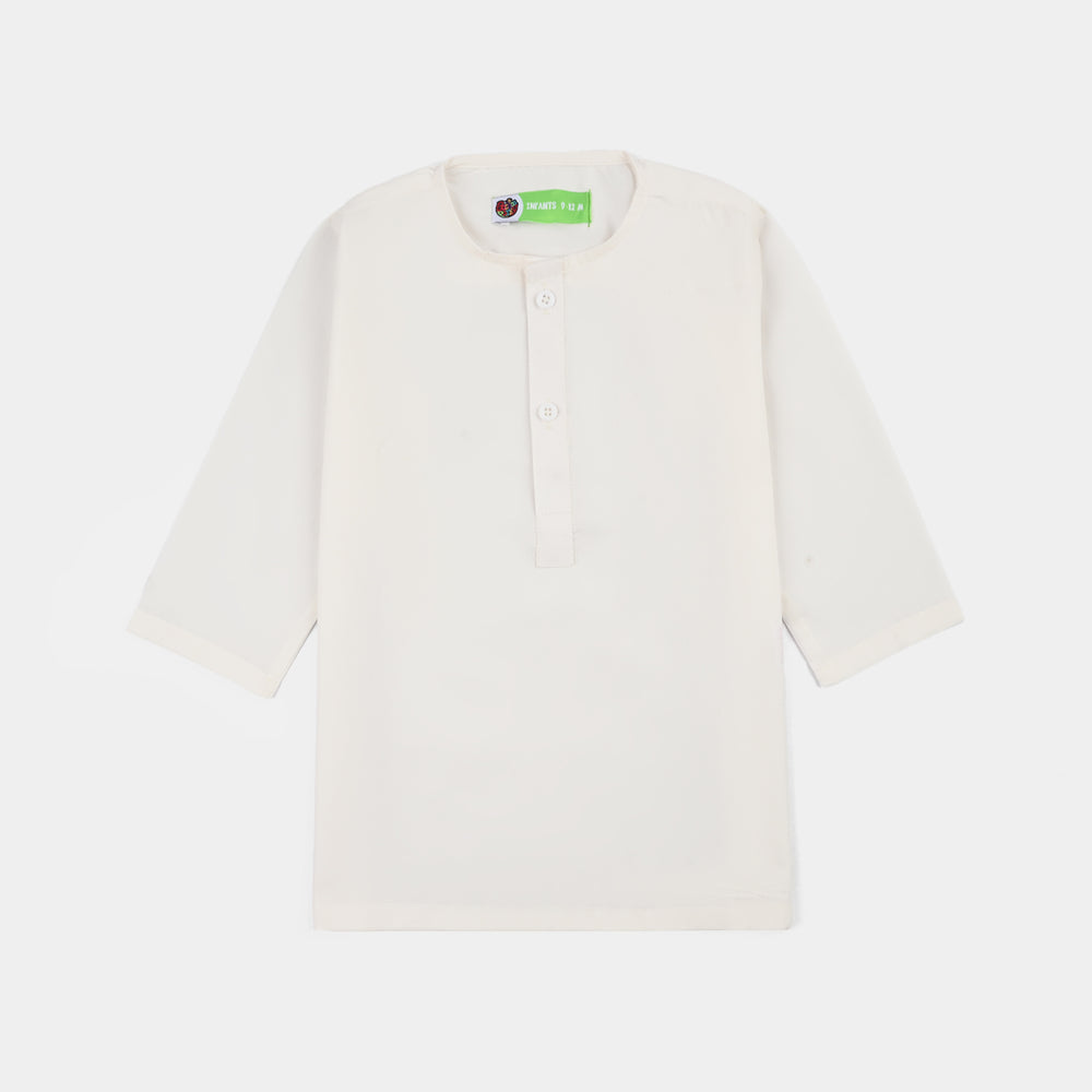 Infant Boys Poly Viscose 2Piece Suit (Bright White)