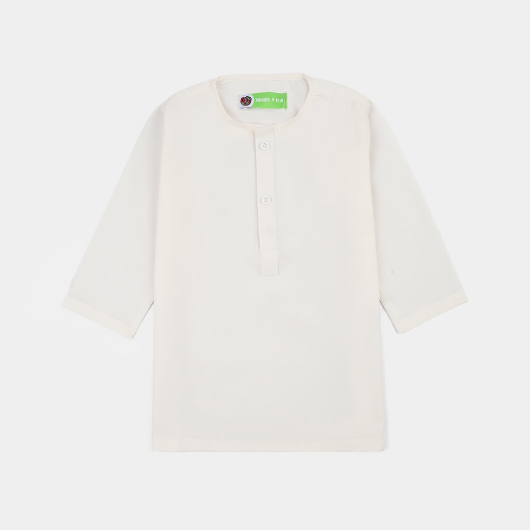 Infant Boys Poly Viscose 2Piece Suit (Bright White)