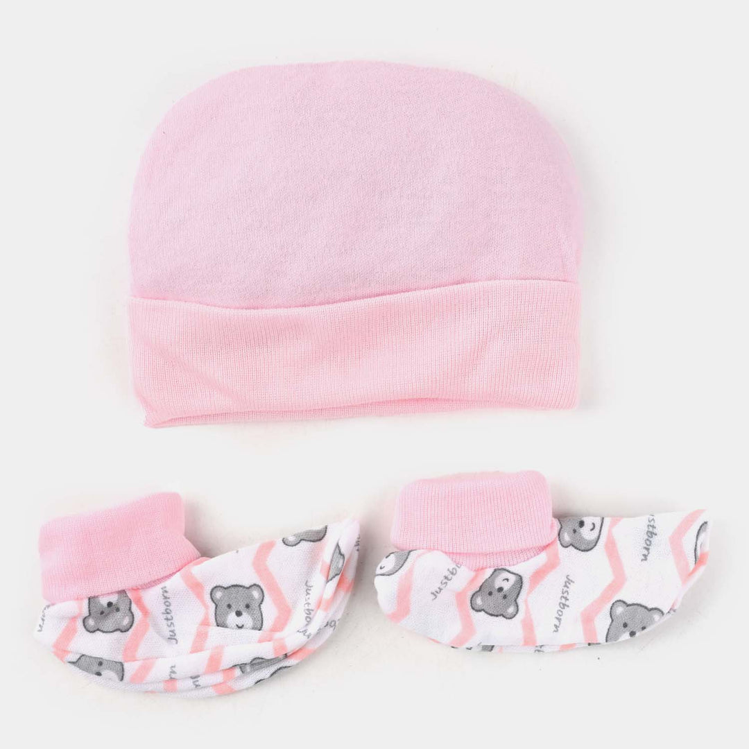 Cap/Hat With Booties/Socks Set | 0M+