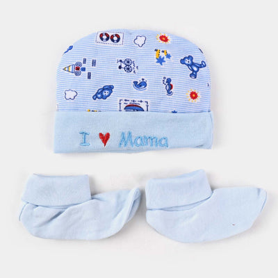 Cap/Hat With Booties/Socks Set | 0M+