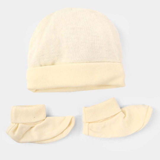 Cap/Hat With Booties/Socks Set | 0M+