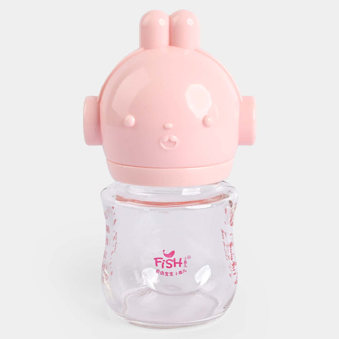 Fish Baby Glass Feeding Bottle 120Ml | Pink