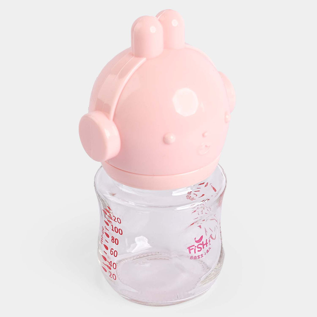 Fish Baby Glass Feeding Bottle 120Ml | Pink