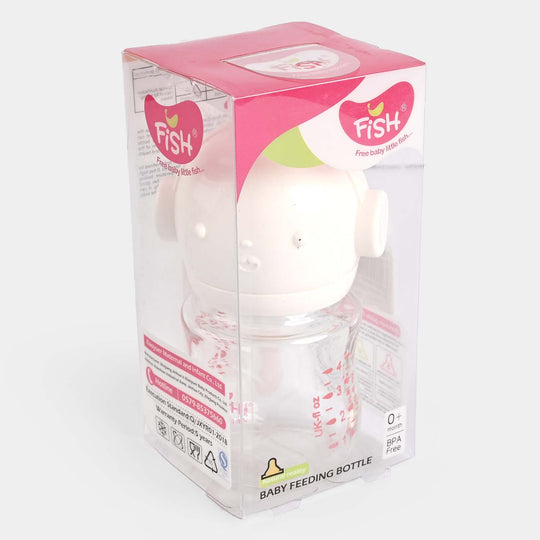 Fish Baby Glass Feeding Bottle 120Ml | Off White