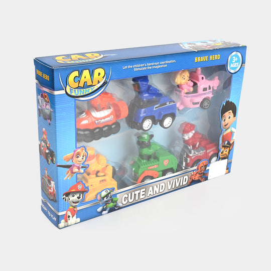 Dog Patrol Mini Vehicle Set – 6 Pieces