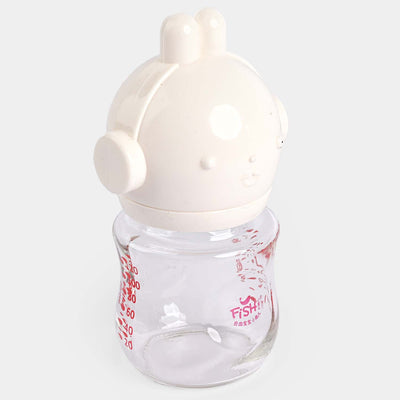 Fish Baby Glass Feeding Bottle 120Ml | Off White