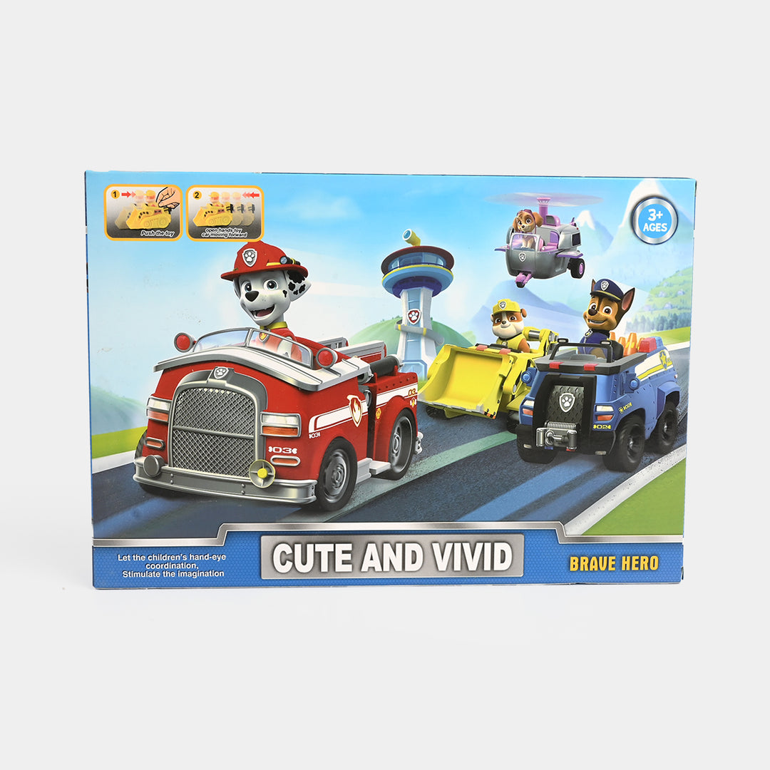 Dog Patrol Mini Vehicle Set – 6 Pieces