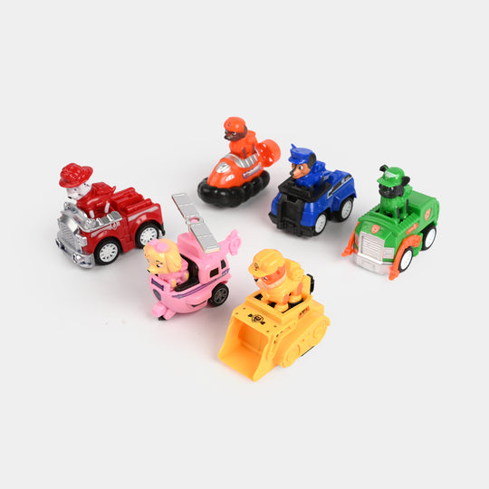 Dog Patrol Mini Vehicle Set – 6 Pieces