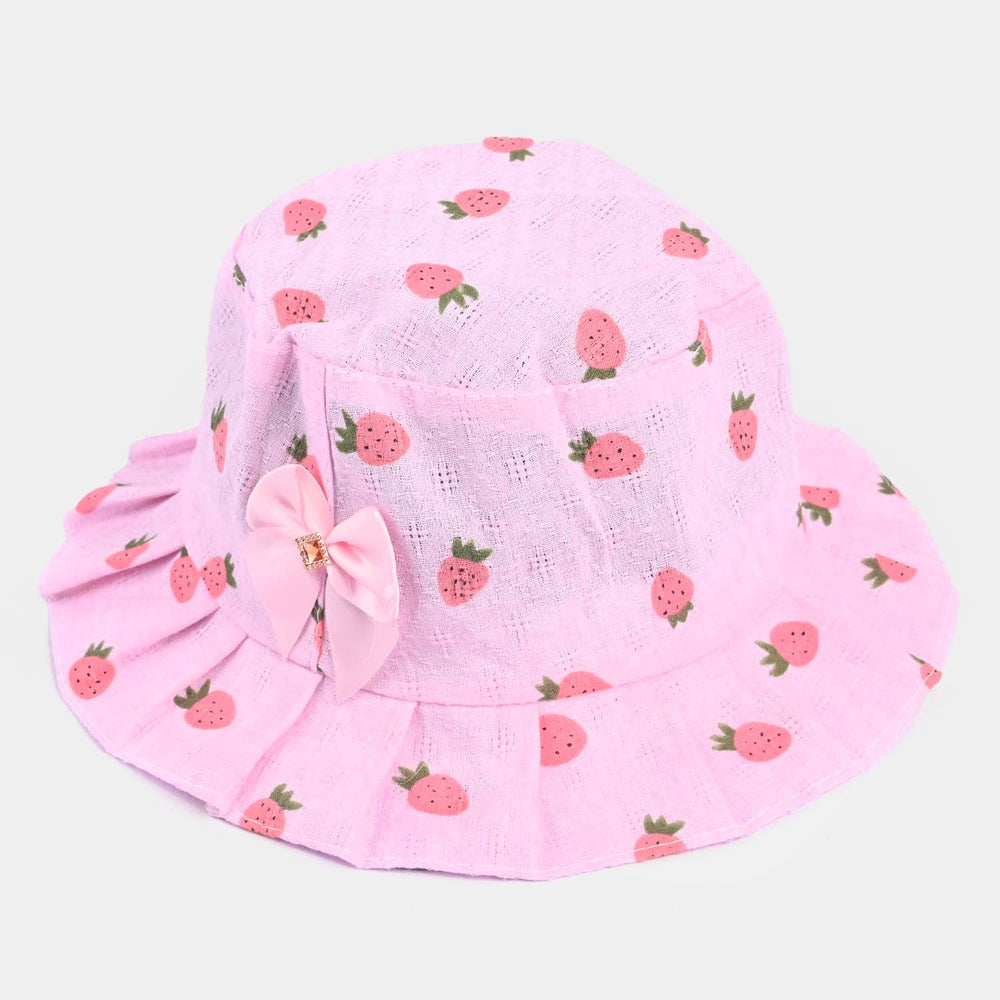 Baby Girls Round Cap | 6M+