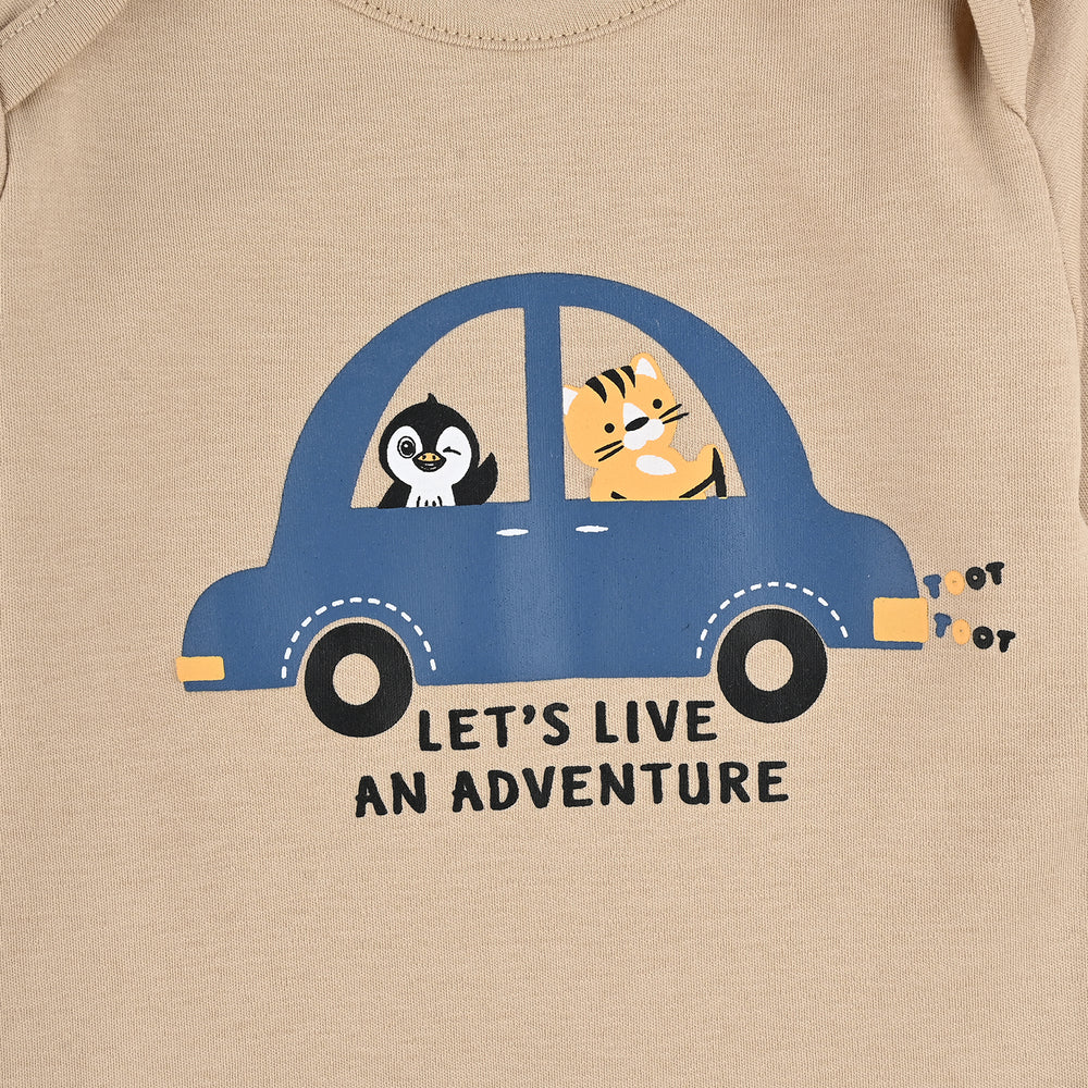 Infant Boys Cotton Interlock Romper F/S LIVE ADVENTURE
