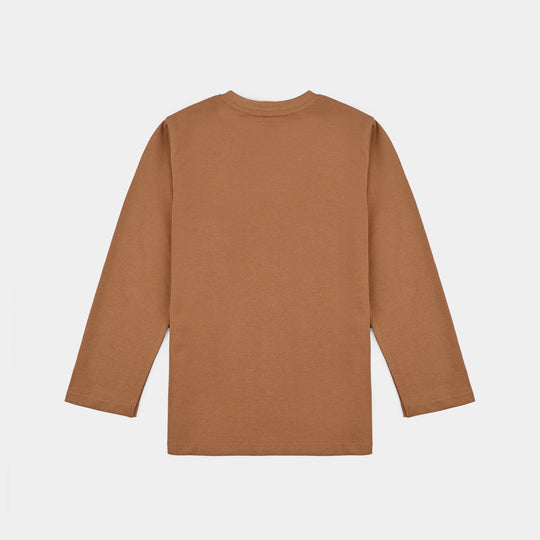 Boys Jumbo Pique T-Shirt F/S Tyrannosaurus - Cashew