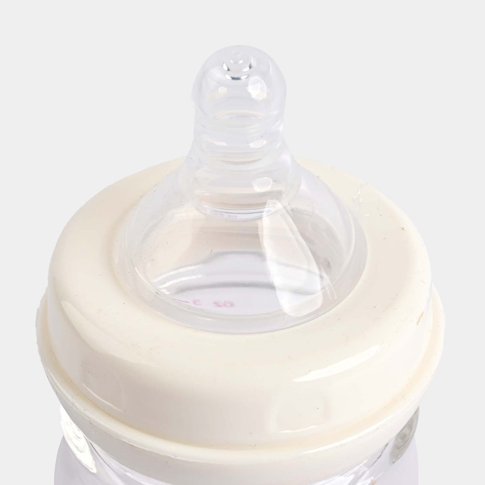 Fish Baby Glass Feeding Bottle 80Ml | Off White