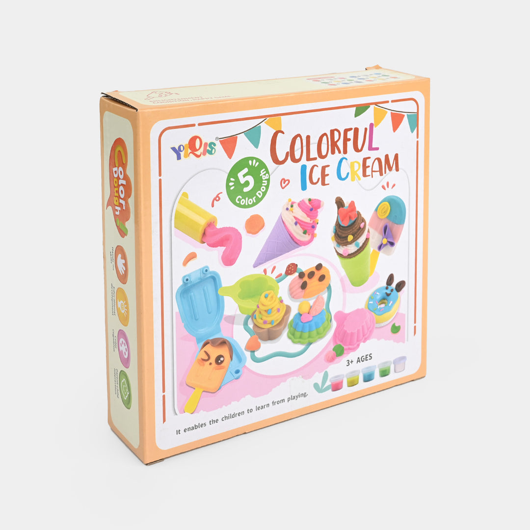 Colorful Ice Cream Clay Play Set For Kids